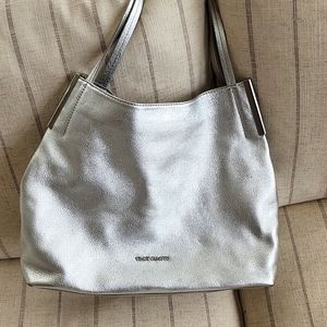 Vince Camuto silver slouchy boho Bag.